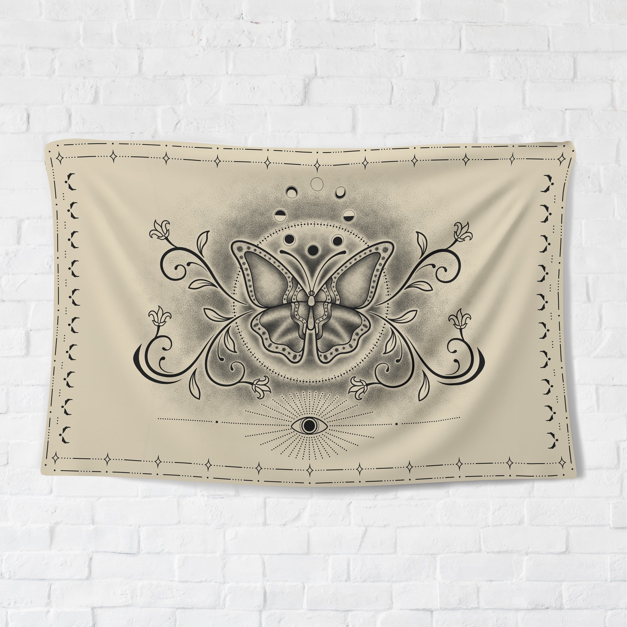 Butterfly Tattoo Tapestry - pleshy