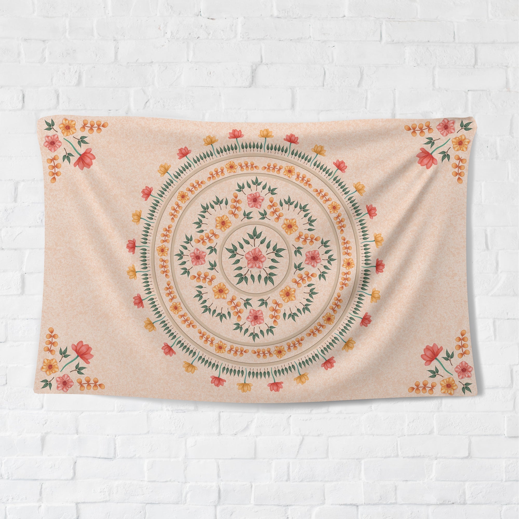 Floral Dream Mandala Tapestry - pleshy