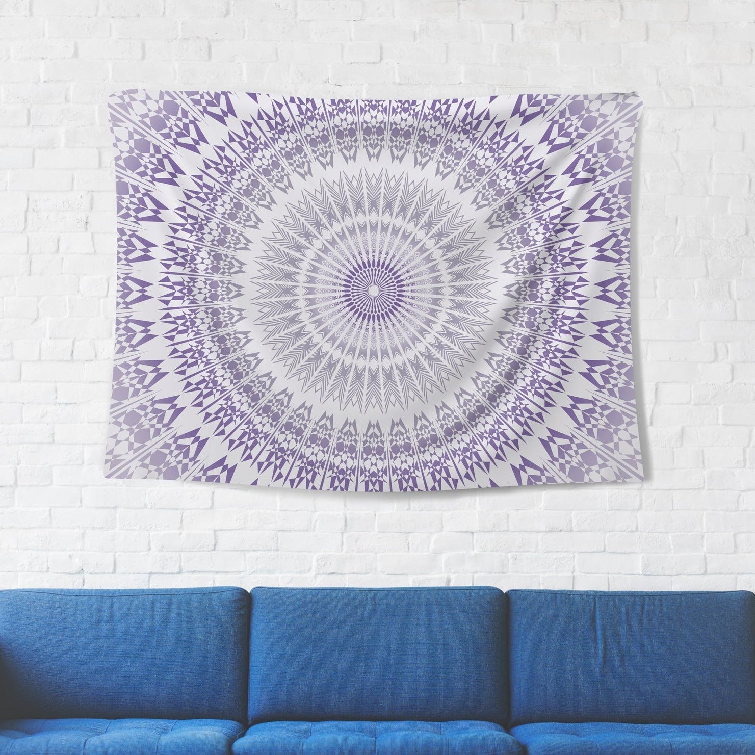 Lilac Mandala Tapestry - pleshy