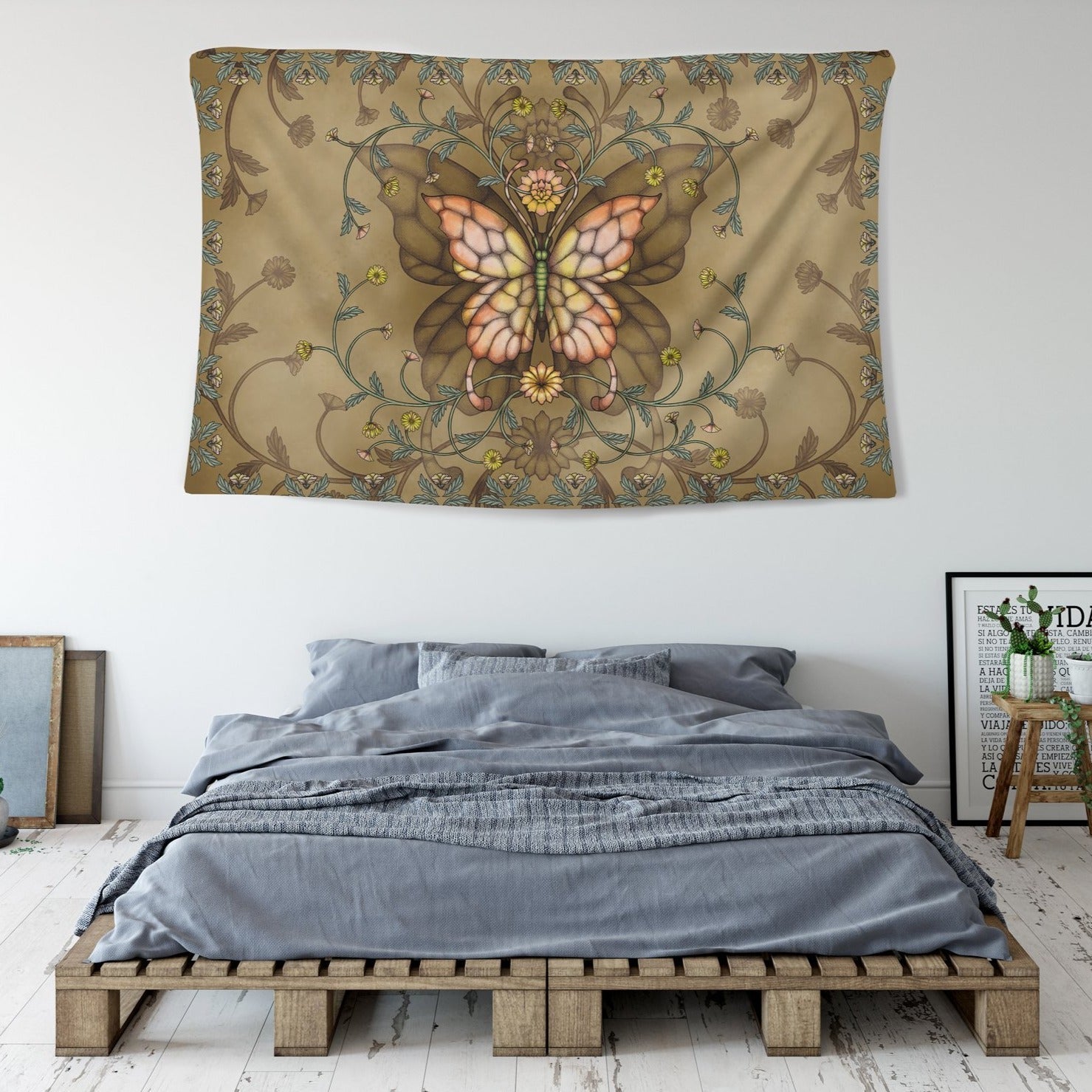 Moonlight Butterfly Tapestry - pleshy