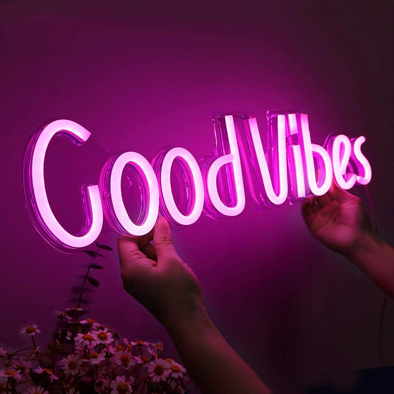 Neon Good Vibes Sign - pleshy
