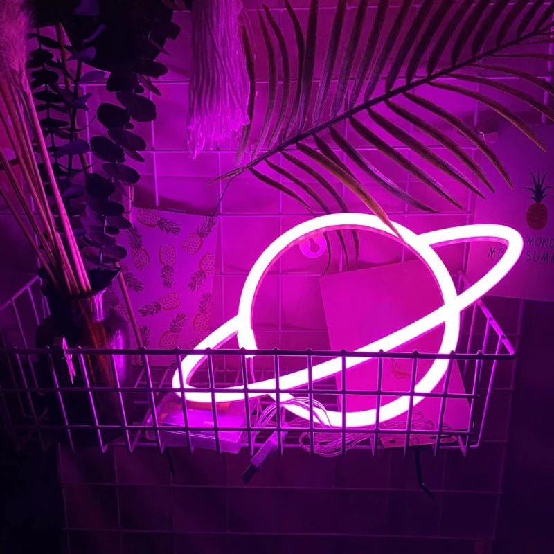 Neon Planet Sign - pleshy