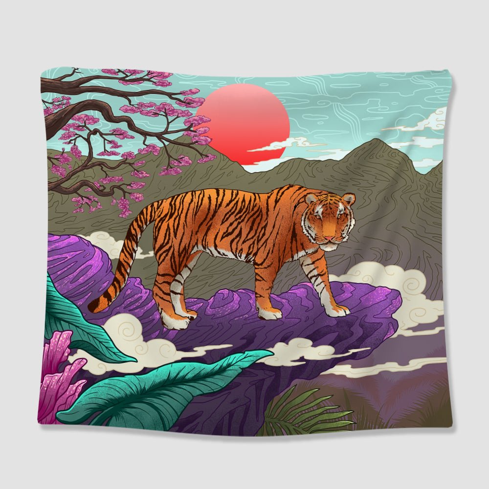 Scenic Tiger Tapestry - pleshy