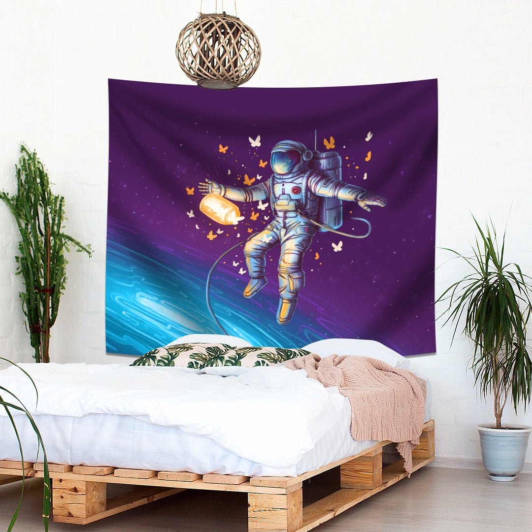 Space Butterfly Tapestry - pleshy