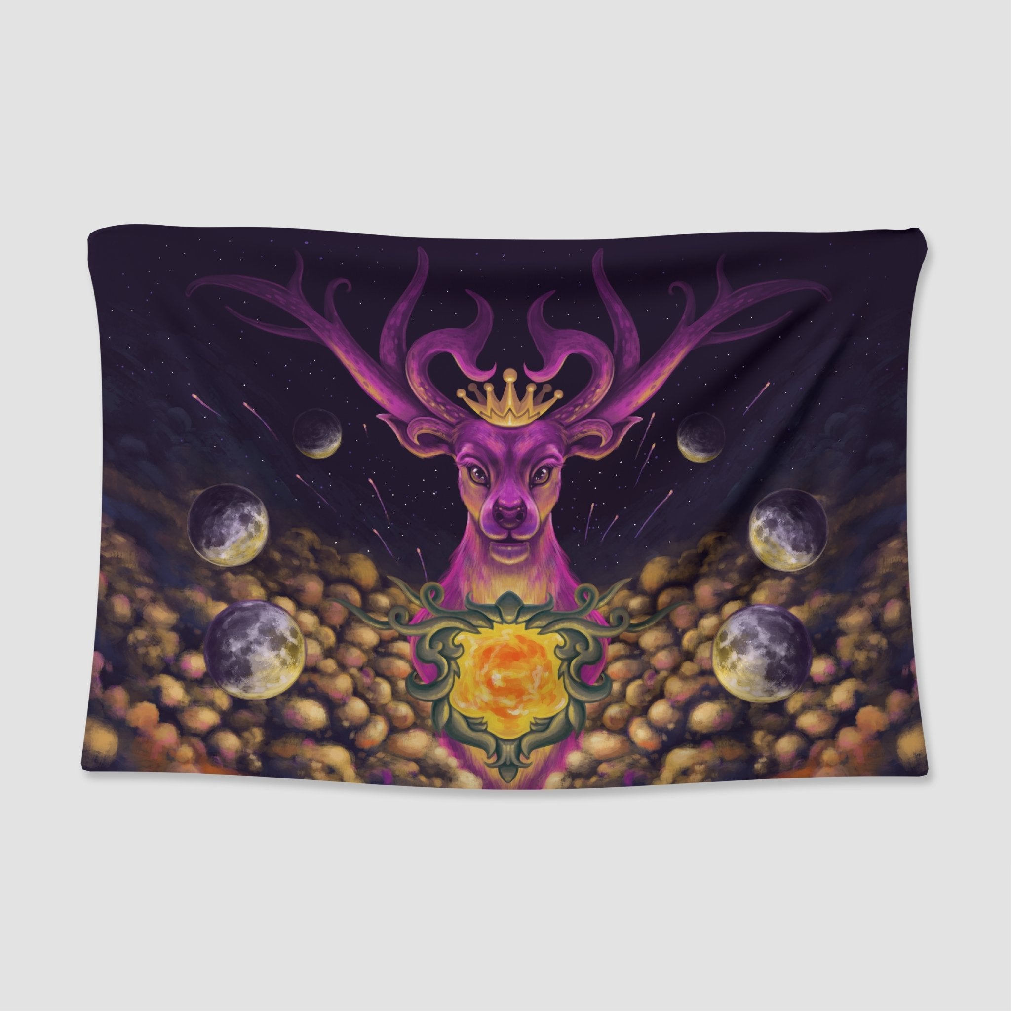 Space Deer Tapestry - pleshy