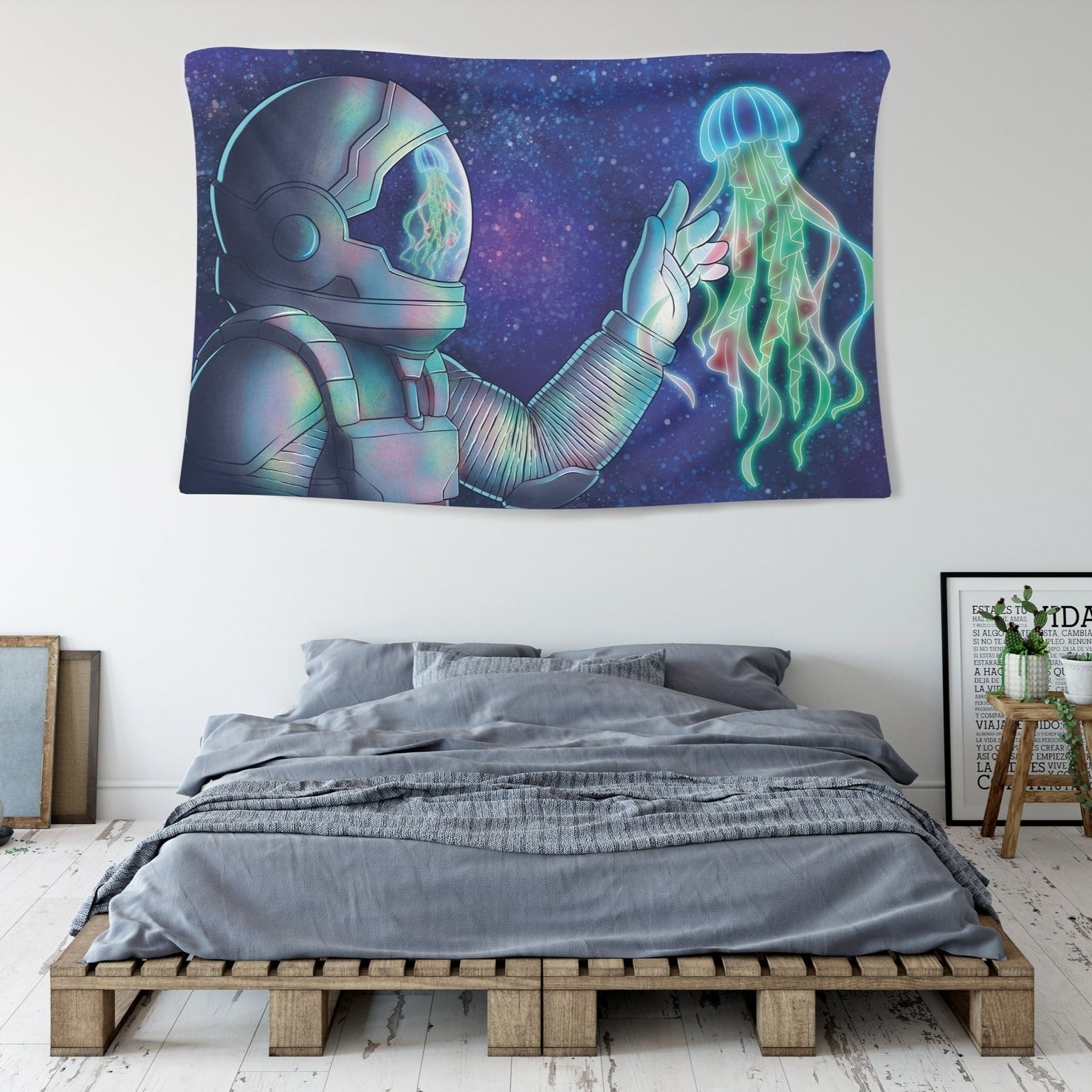 Space Man Tapestry - pleshy