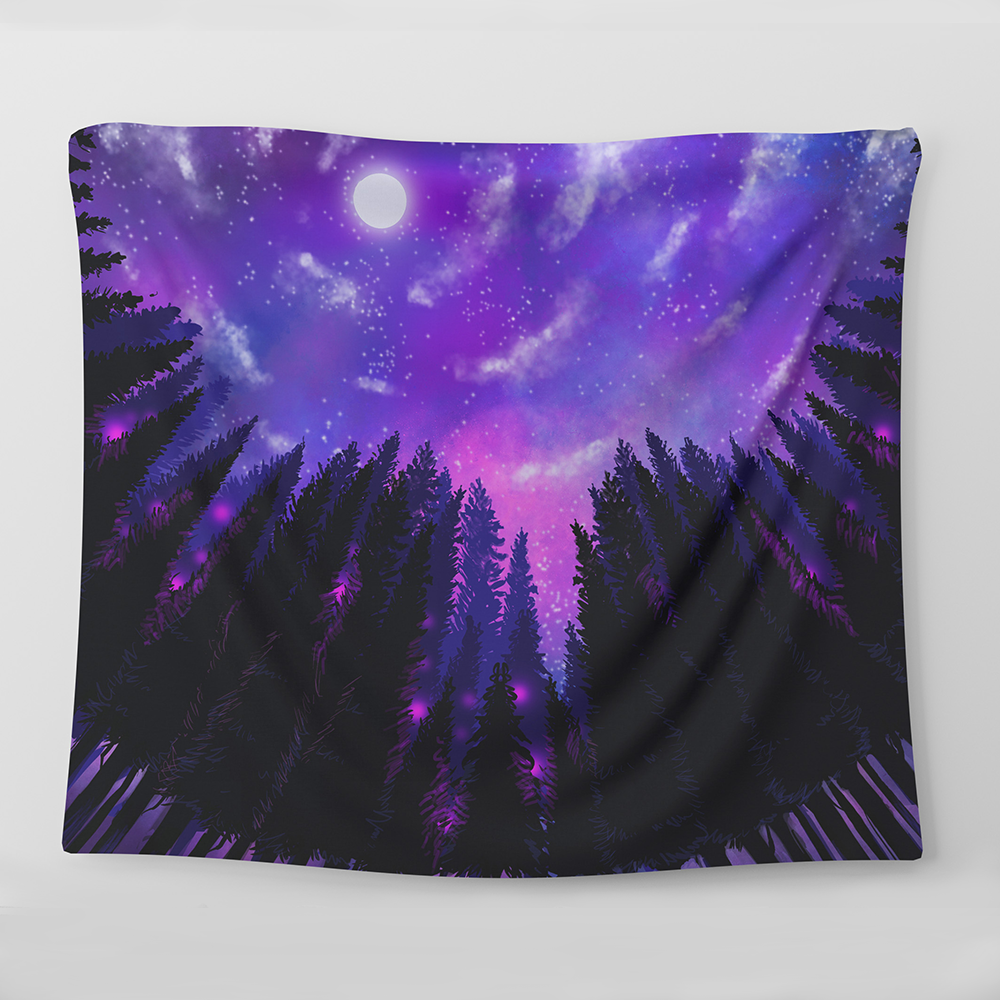 Space Forest Tapestry