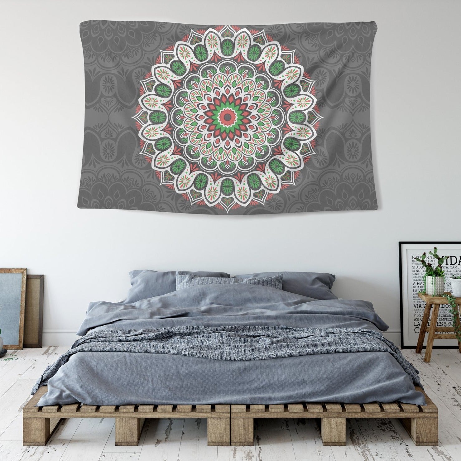 Spring Mandala Tapestry - pleshy