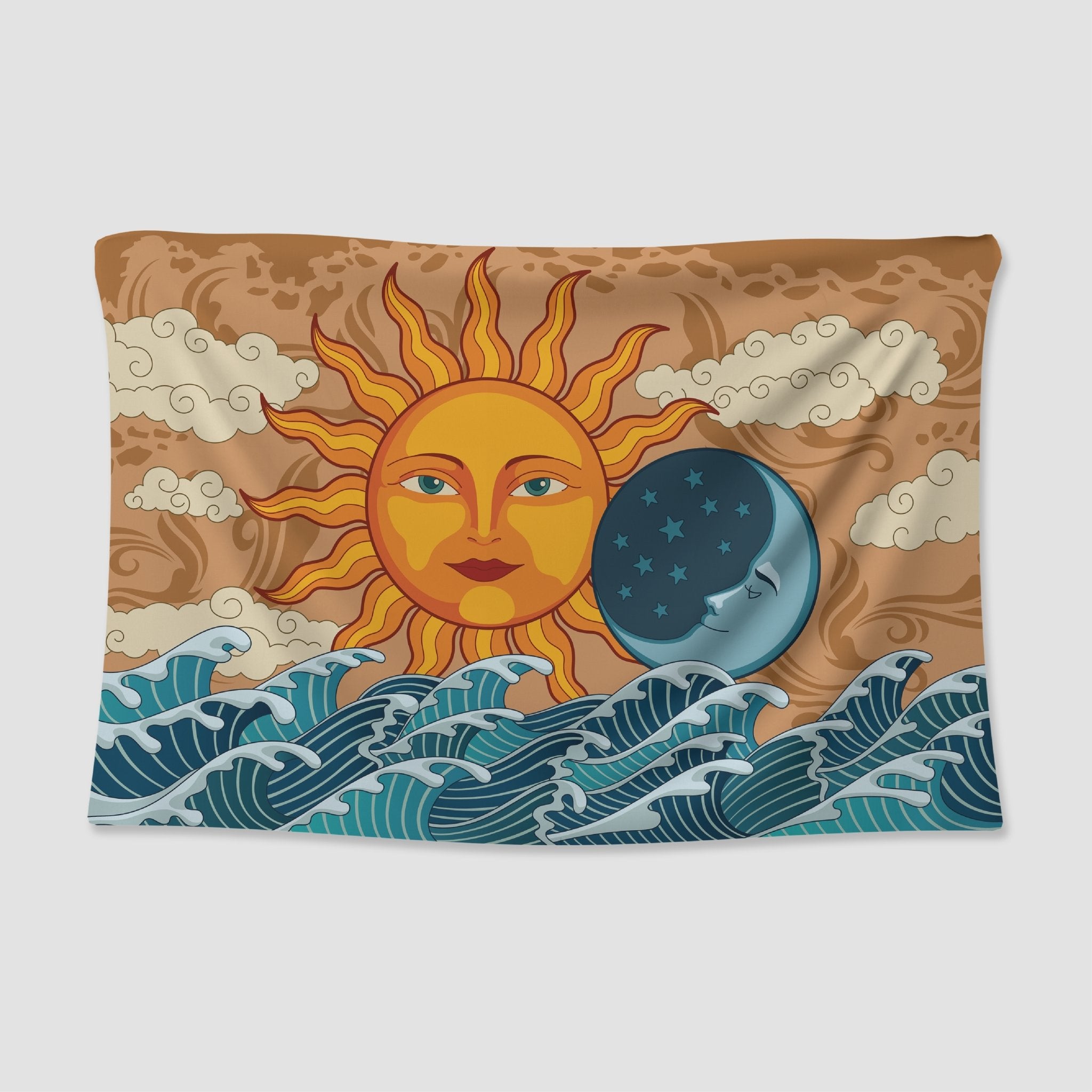 Sun and Moon Cloud Tapestry - pleshy