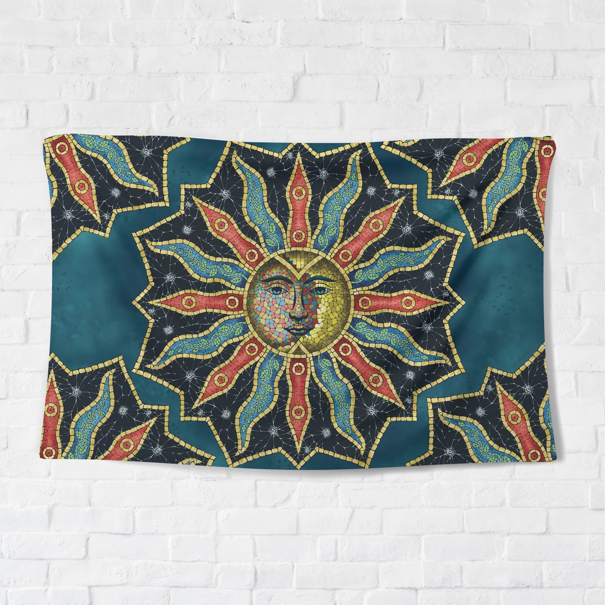 Sun Mosaic Tapestry - pleshy