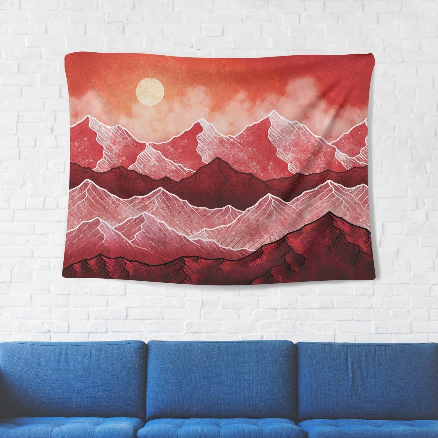 Sunset Mountain Tapestry - pleshy