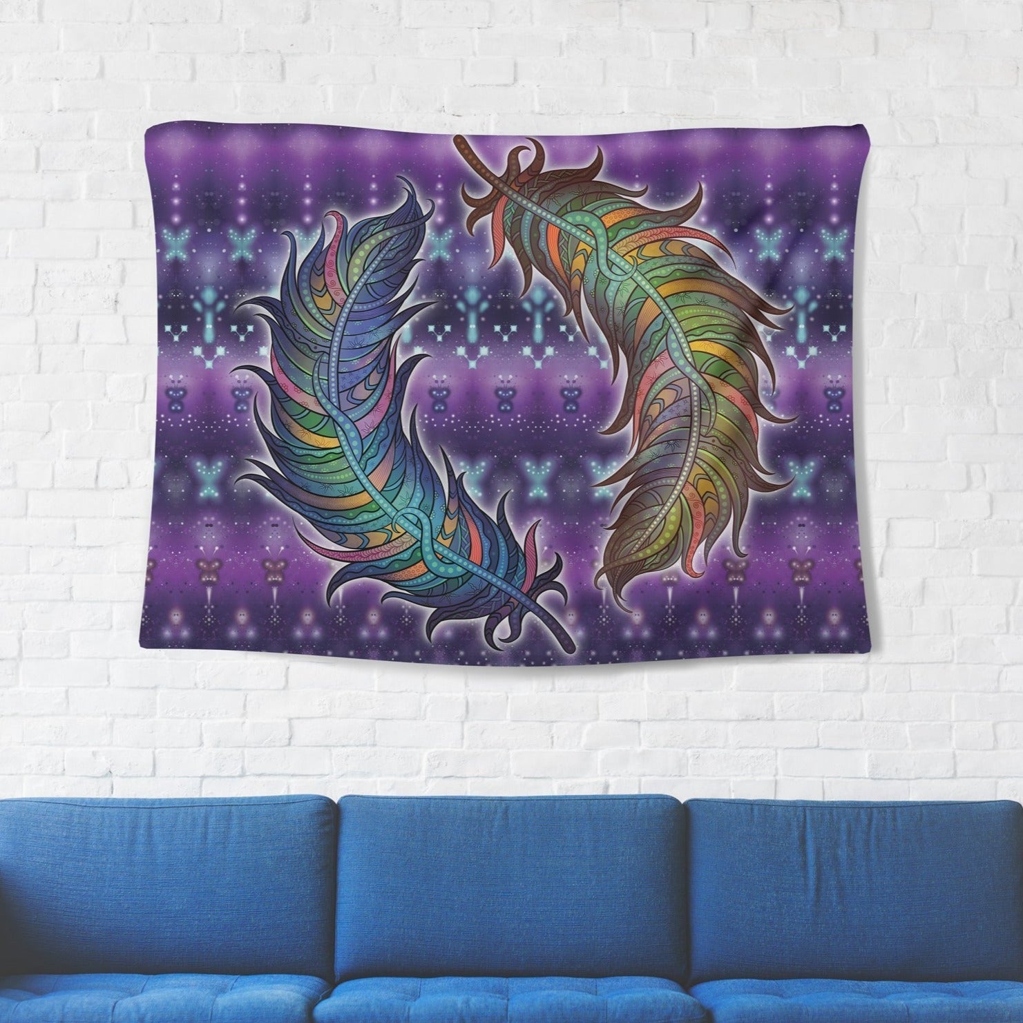 Twilight Feathers Tapestry - pleshy