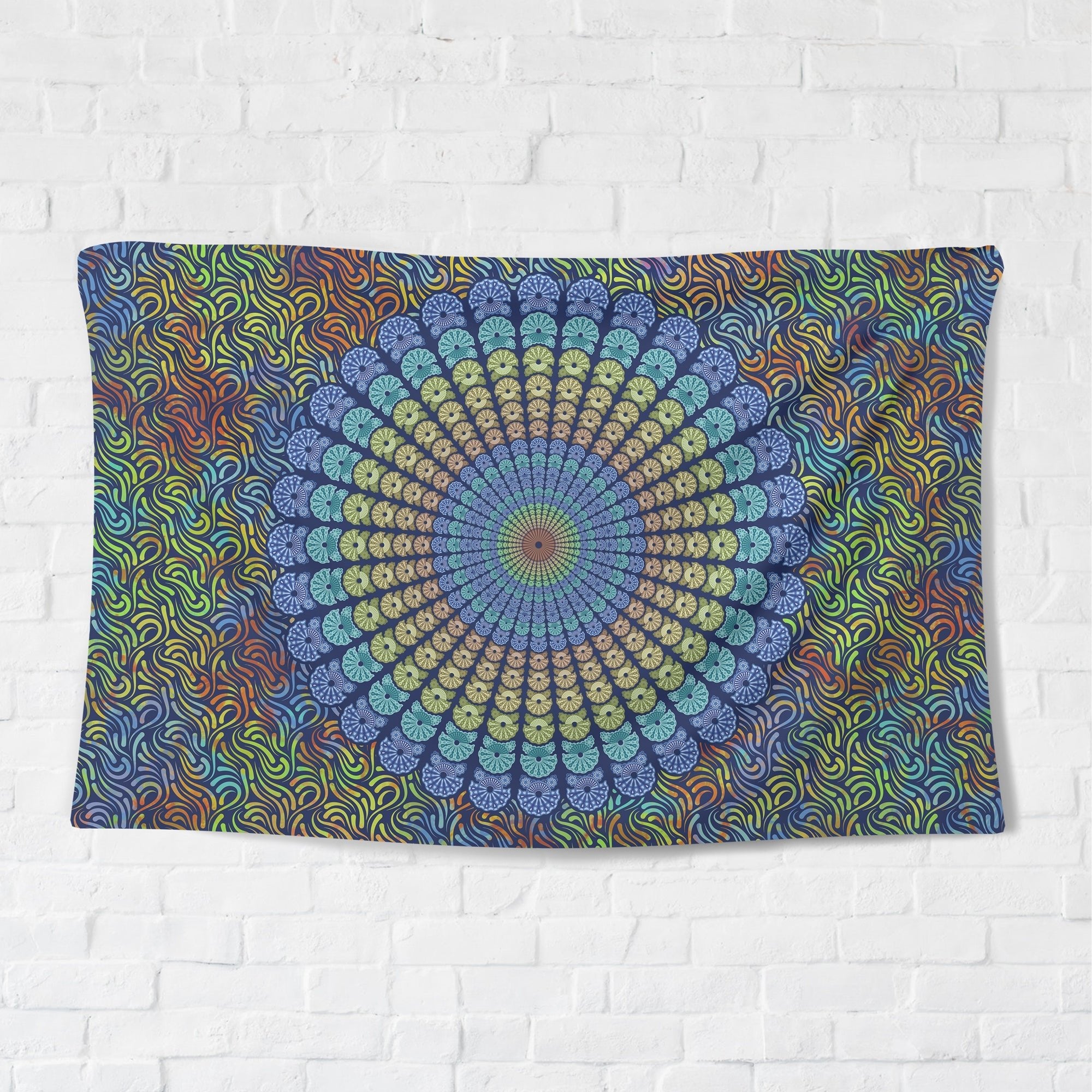 Vibrant Mandala Tapestry - pleshy