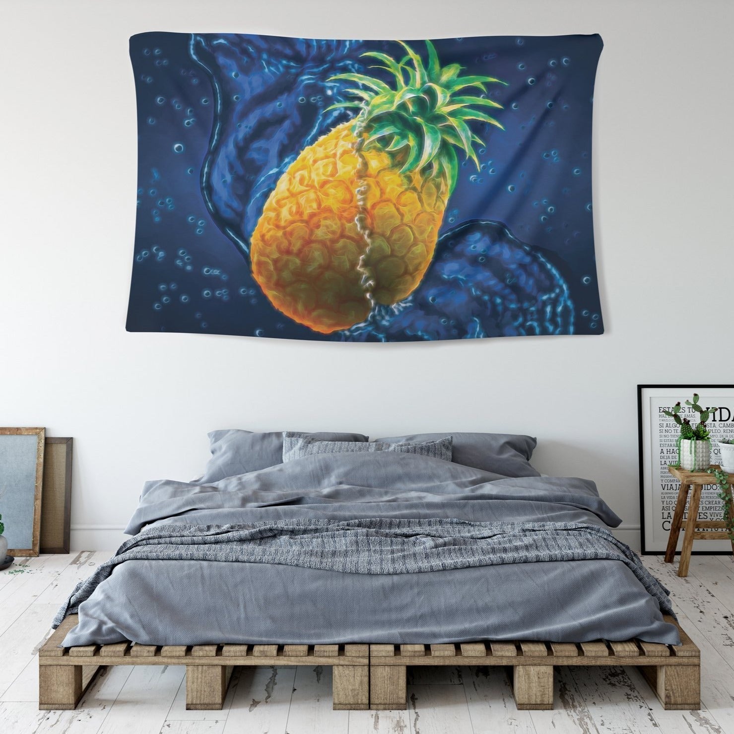 Water Pineapple Tapestry - pleshy
