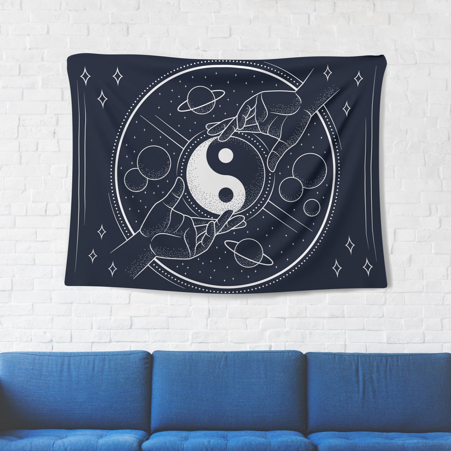 Yin and Yang Boho Tapestry - pleshy